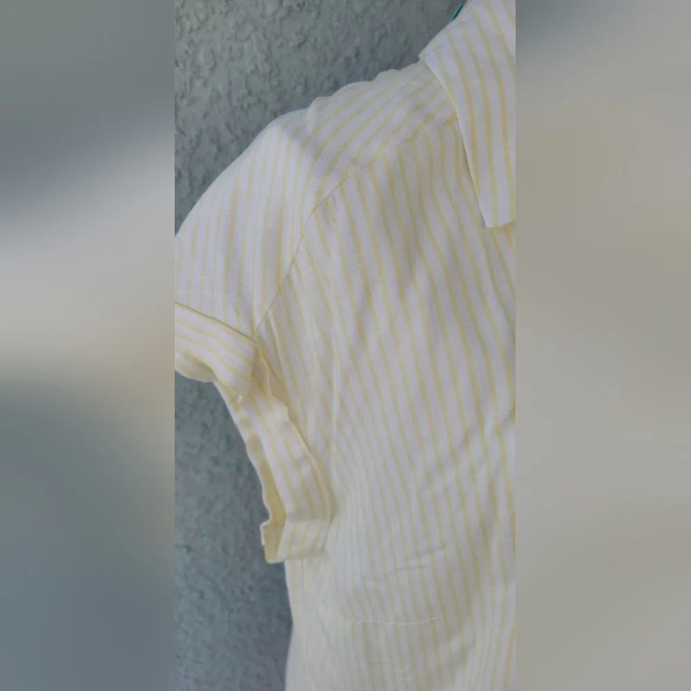 Fortune + Ivy Women's Light Yellow Button-Down Shirt - Picture 3 of 10